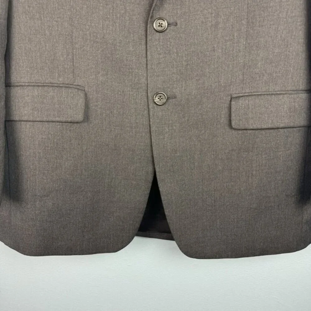 Lauren Ralph Lauren Blazer Men‎ 40 R Charcoal Gray Wool Classic Suit Jacket FLAW